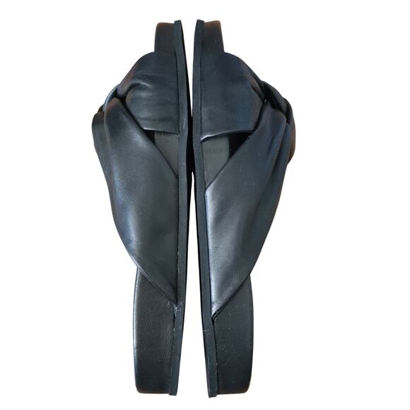 Jenni Kayne Leather Knot Sandal Slides in Black‎ Size 10 US EU 40 - Picture 4 of 8